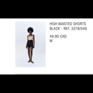Zara high waist shorts M brand new with tags